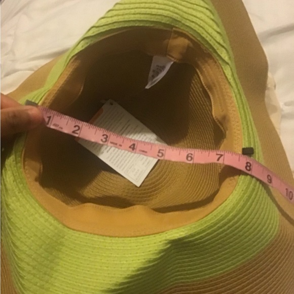 Oh Sunny 5.5 inches wide brim floppy foldable roll up straw hat NWT - Picture 10 of 14